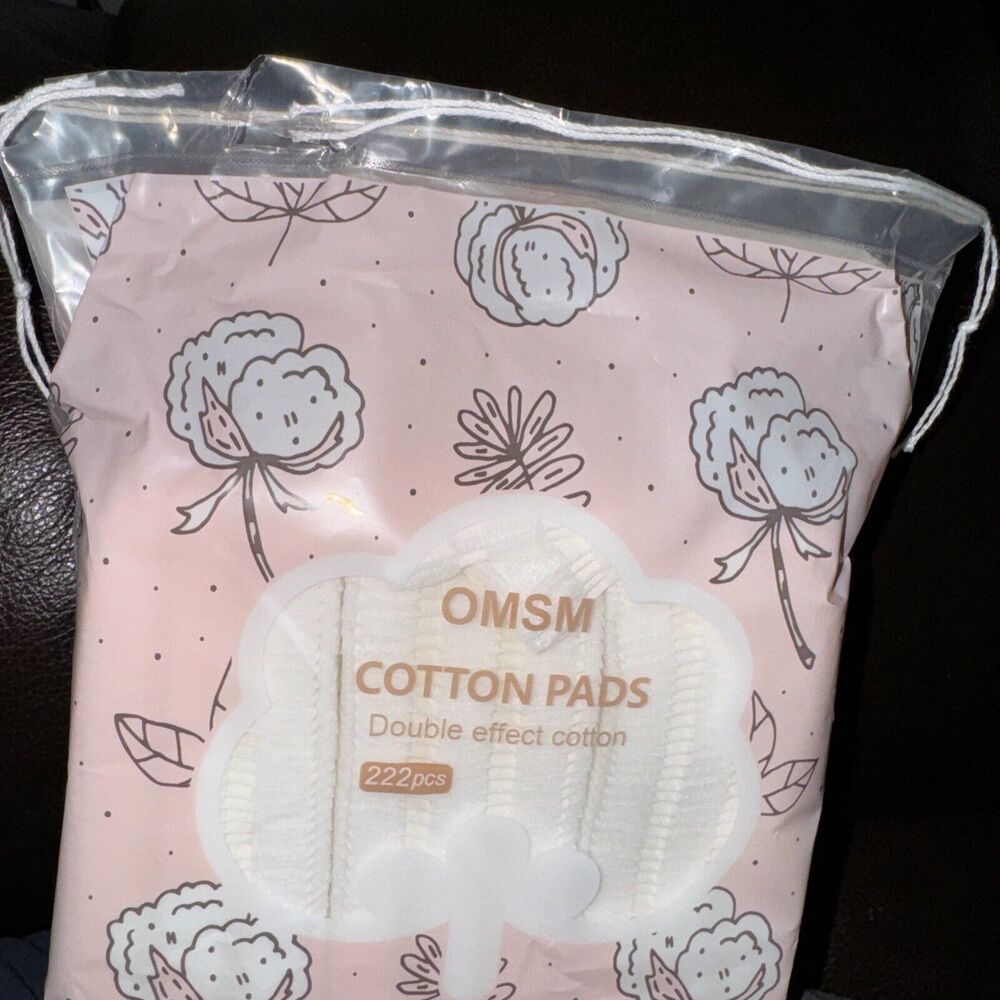 OMSM Cotton Pads Facial Lip Eye Makeup Remover Pads 100% Pure Cotton Opened Box
